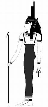 Isis Goddess Coloring Drawings Egypt sketch template