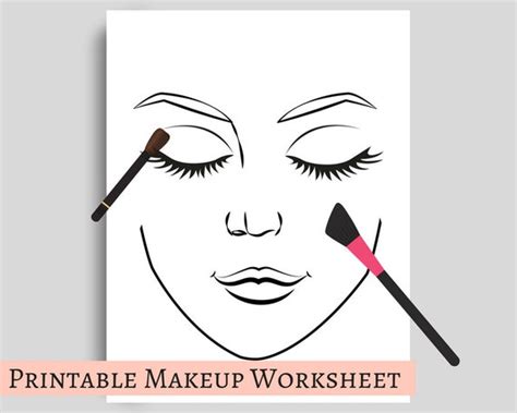 makeup face template printable  makeupviewco