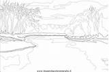 Fiume Fiumi Landschaft Fluss Rivers Berge Malvorlage Lichtung Disegnidacoloraregratis Stampare sketch template