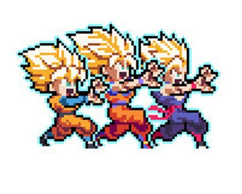 Goku Kamehameha Pixel Art