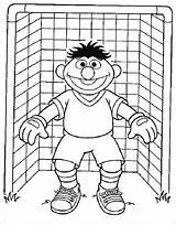 Soccer Coloring Pages Goalie Manchester Goalkeeper Printable Color Sesame Street Things United Logo Fun Ernie Clipart Goal Keeper Kids Futbol sketch template