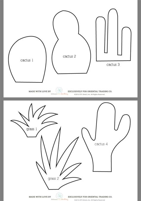 cactus printable template