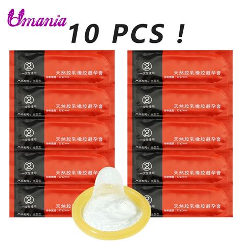 10pcs Lot Lubricated Natural Rubber Latex Condoms High Sensation Penis