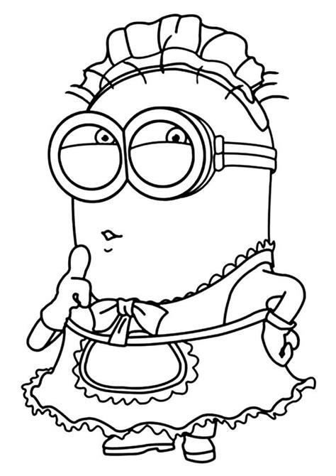 print coloring image momjunction coloring pages  girls minions