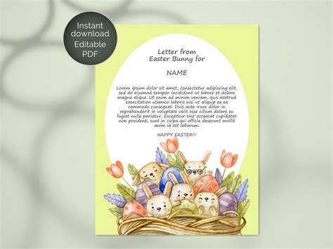 easter bunny letter  printable ideas crazy diagram resources