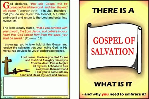 tracts gospel  salvation  pack  delivery   spend   edencouk