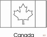 Flag Coloring Canada Pages Color sketch template