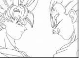 Goku Vegeta Coloring Pages Vs Getdrawings Drawing Color Getcolorings Printable sketch template