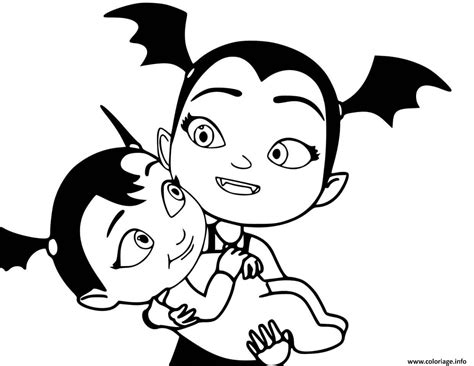 coloriage vampirina avec  bebe jecoloriecom
