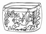 Akwarium Rybki Kolorowanki Kolorowanka Fishbowl Ryby Druku Wydrukuj Malowankę Wydruku Drukowania Trouvé sketch template