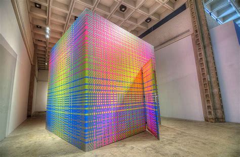 immersive vibrant rainbow cube installation cubes cool office space office spaces creators