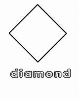 Diamond Shape Coloring Preschool Pages Worksheets Shapes Printable Kids Color Template Print Templates Activities Toddlers Math Square Getcolorings Sheets Visit sketch template