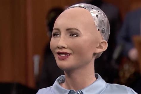 Sexy Robot Sophia Appears On The Tonight Show As She Tells Jimmy Fallon