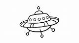 Ufo Saucer Drawing sketch template