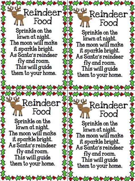 reindeer food poem