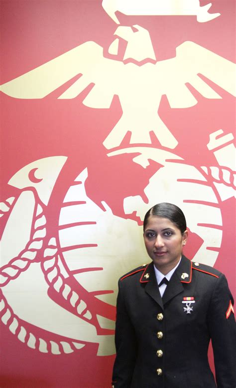 iraqi born female becomes marine gives back to us