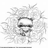 Getcoloringpages Cats sketch template