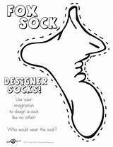 Fox Seuss Sock Dr sketch template
