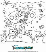 Coloring Underwater sketch template