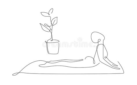 yoga cobra pose   yoga asana illustration vector pilates