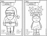 Christmas Number Color Addition Coloring Worksheets Pages Within Add Km Classroom Decorate Crayons Grab Colorful Follow Unique Guide sketch template