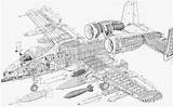 Fighter Thunderbolt Cutaway Fairchild Ii Republic Jets A10 Aircraft Blueprints Military Weapons Planes Warthog Blueprint Jet 3d Airplane Fauser Dida sketch template