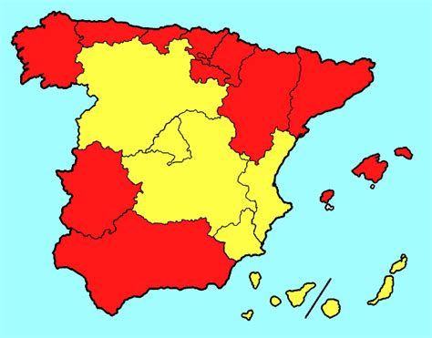 Dibujo De Mapa De España Pintado Por En El Día