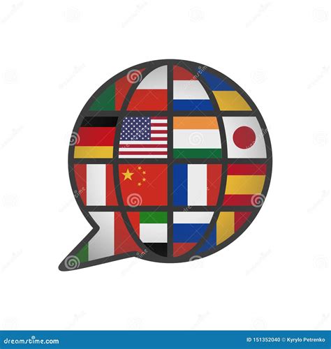 foreign language translation creative icon logo vector stock vector