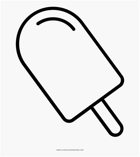 popsicle coloring page popsicle clipart black  white hd png