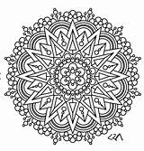 Coloring Pages Complicated Mandala Getdrawings sketch template