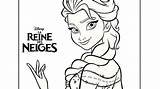 Reine Coloriage Neiges Elsa sketch template