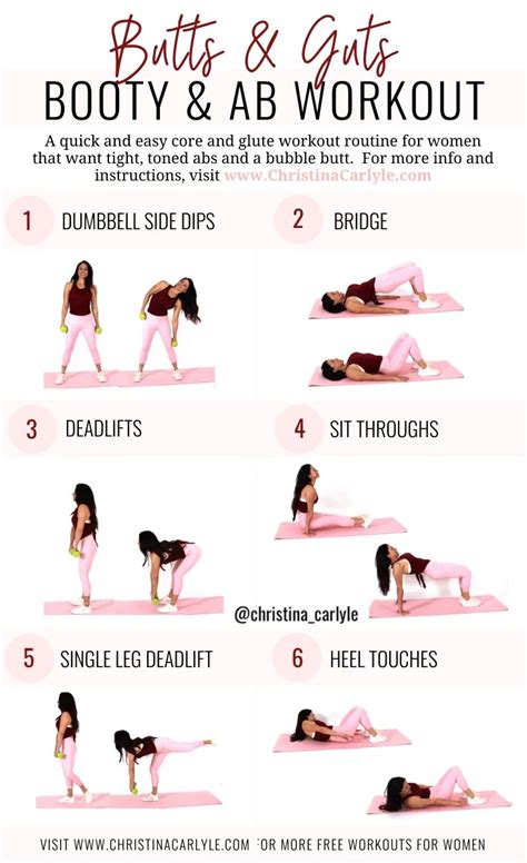 butts and guts workout for flat abs and a bubble butt christina carlyle