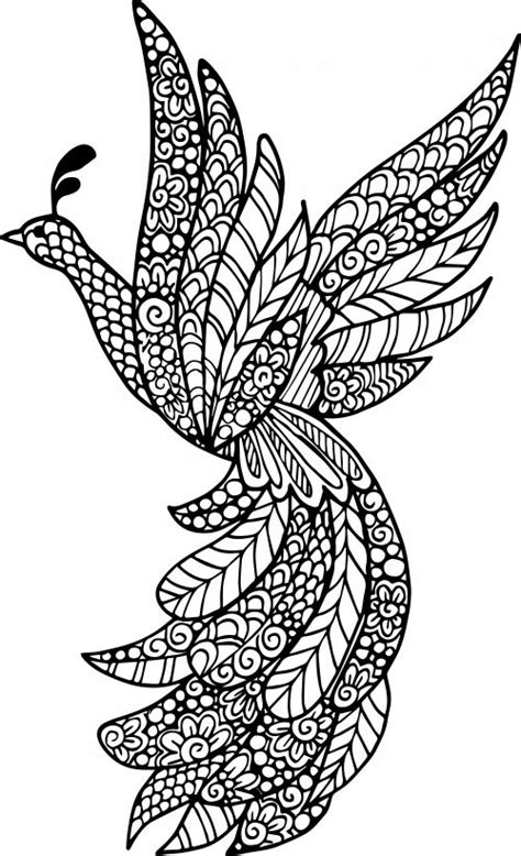 black  white drawing   bird  lots  patterns   wings