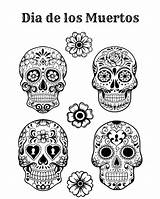 Coloring Printable Muertos Dia Los Pages Print Skull Skulls Sugar Dead Tattoo Halloween Printables Pdf Sweeps4bloggers Sheets Colouring Paper Kids sketch template