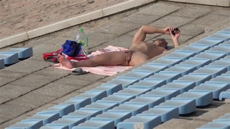 Chinese Bodybuilder Naked Sunbathing