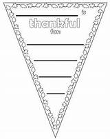 Pennant Thankful sketch template
