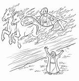 Elijah Chariot Fire Coloring Pages Bible Chariots Story School Kids Widow Drawing Crafts Sunday Horse Stories Colouring Printable Para Colorir sketch template