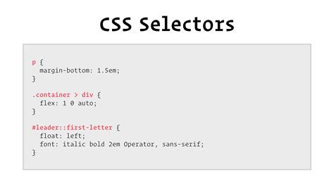 types  attribute selectors  css