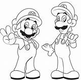 Mario Luigi Super Coloring Pages Choose Board Colouring sketch template