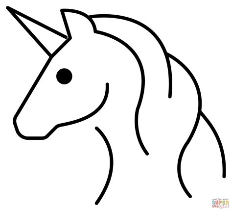 dibujo de emoji unicornio  colorear dibujos  colorear