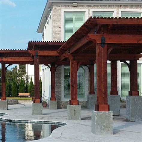 Ozco Building Products Ironwood Deck Pergola With 6x6 Posts Project