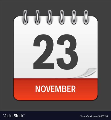 november  calendar daily icon royalty  vector image