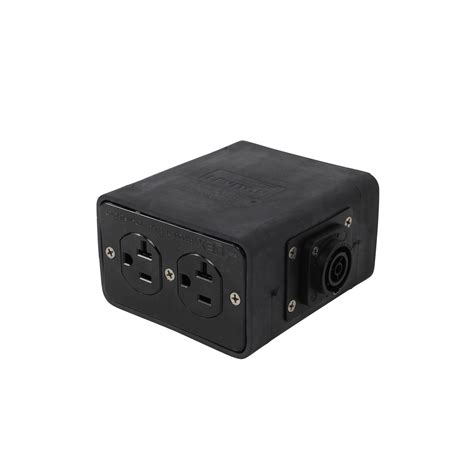 dbt sbpc  amp quad box powercon true  duplex receptacles lex products