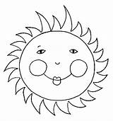 Sun Coloring Pages Sol Scenery sketch template