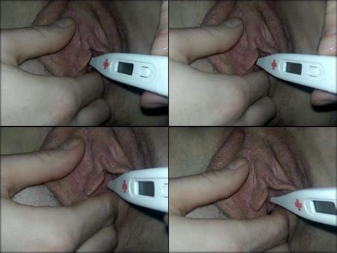 thermometer deep penetrated into peehole very closeup rare amateur fetish video