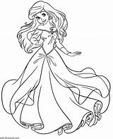 Coloring Pages Ariel Disney Popular sketch template