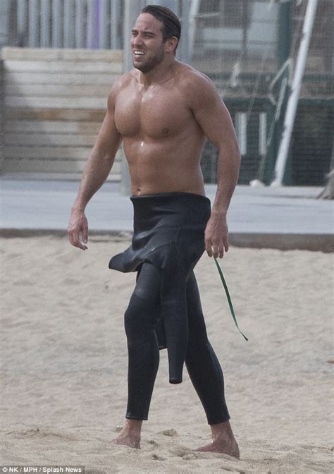 james lock goes paddle boarding during towie filming in barcelona