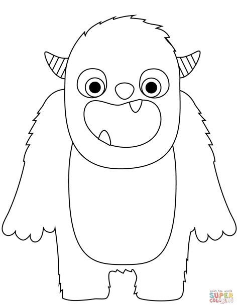 monster coloring page  printable coloring pages