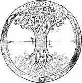 Baum Mandala Lebens sketch template