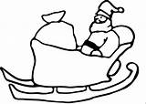 Sleigh Santa Christmas Coloring Clipart Clip His Drawing Pages Line Sled Cliparts Reindeer Claus Fen Draw Xmas Slay Santas Colouring sketch template